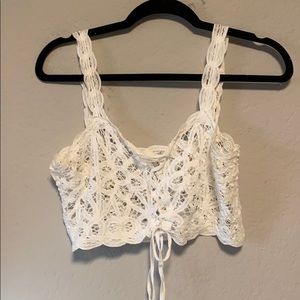 Free people lace up bralette top